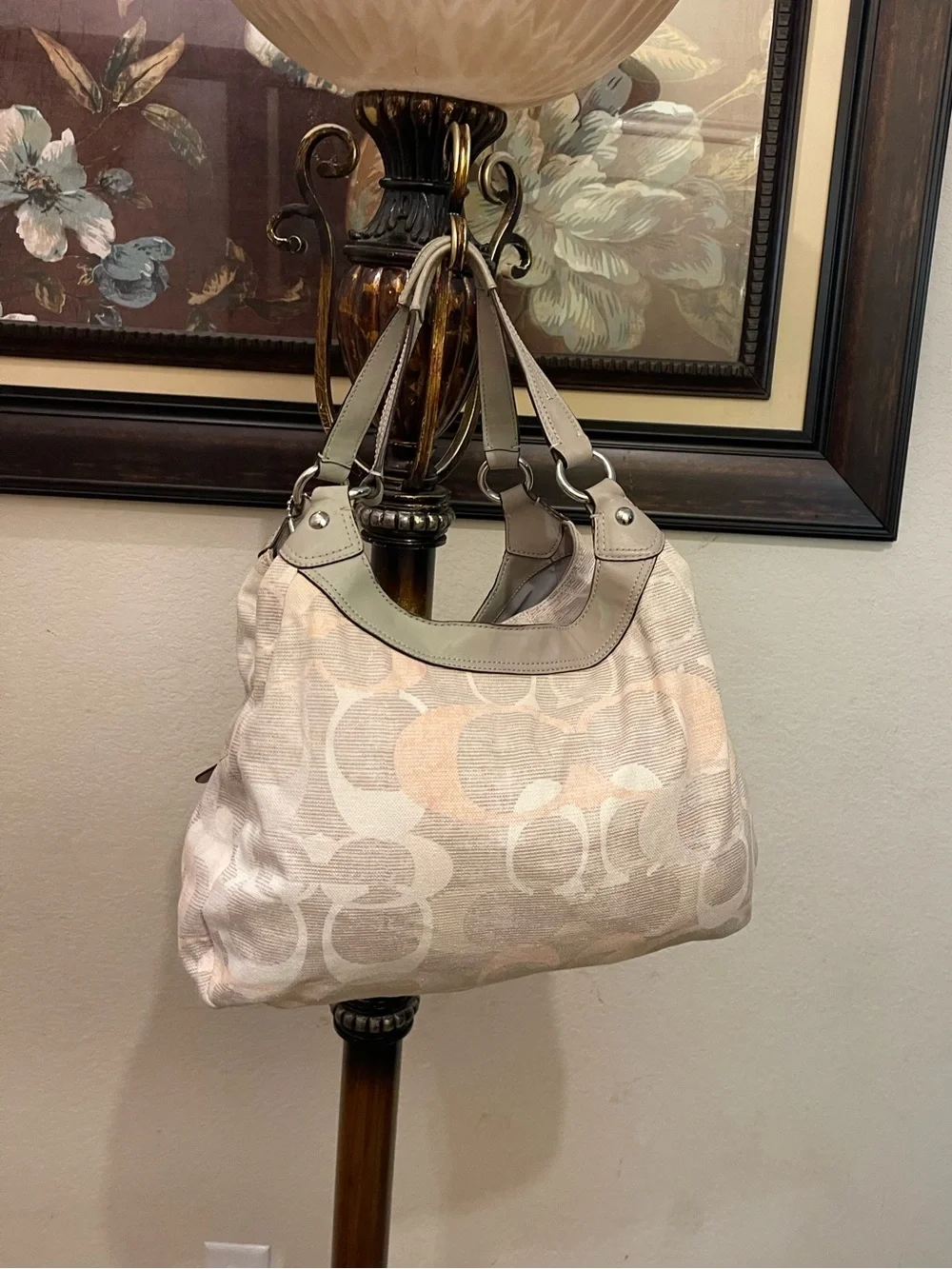Coach #071 SoHo Signature Canvas Hobo Bag i - Picture 6 of 16